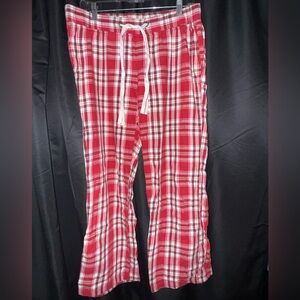 Old Navy Red and White Plaid Women's Pajama Pants